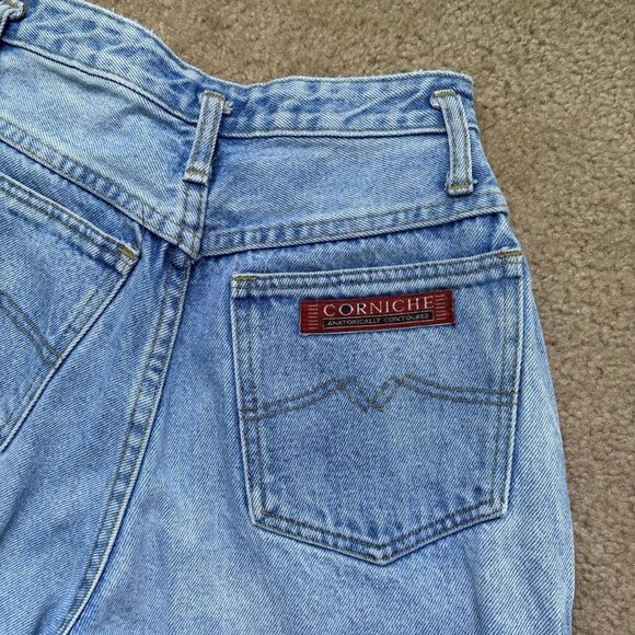 80's Patchwork Jeans Womens 6 Pink Bows High Waisted Coquette Cute Goth - Picture 8 of 8